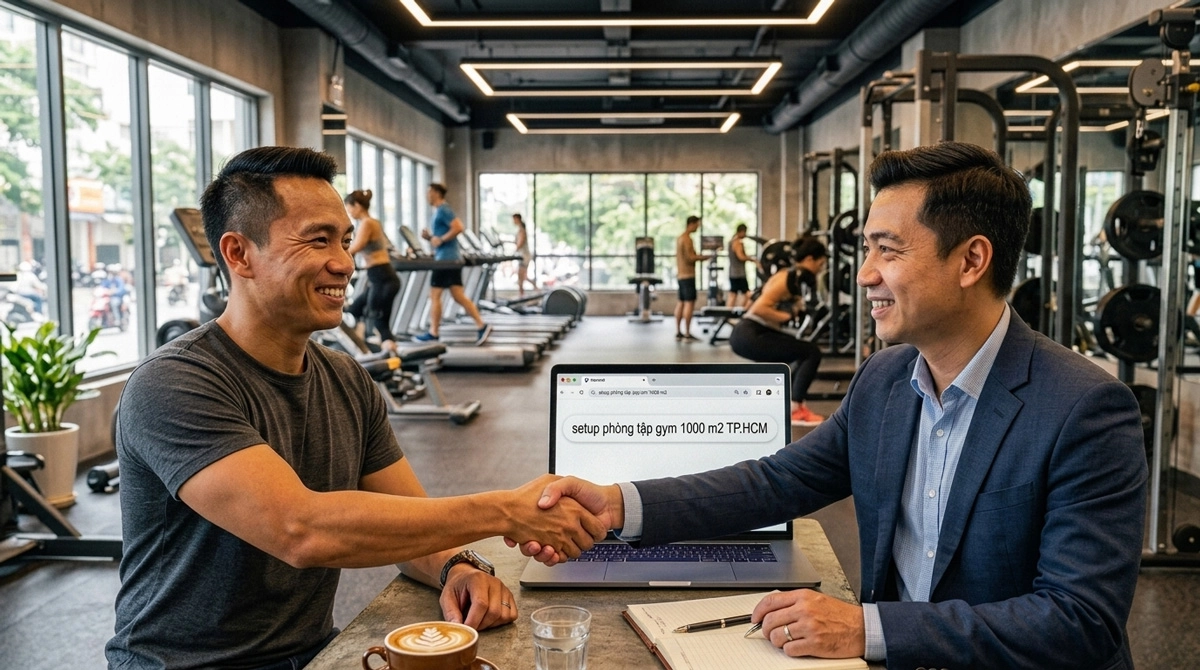 KIẾN TRÚC TRẢI NGHIỆM KHÁCH HÀNG CHO BRAND CHUYÊN SETUP PHÒNG GYM
